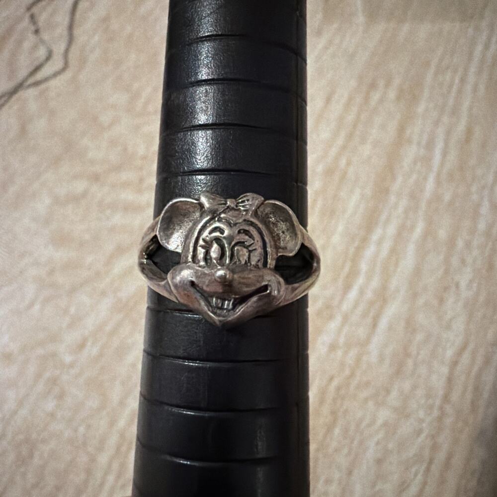 Vintage Disney Minnie Mouse Ring 925 Size 7.5